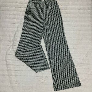 Chic Black and White Patterned Pants